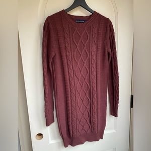 United By Blue recycled cotton cable sweater dress size small